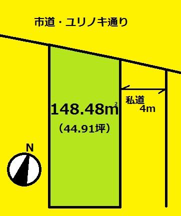 Compartment figure. Land price 20 million yen, Land area 148.48 sq m