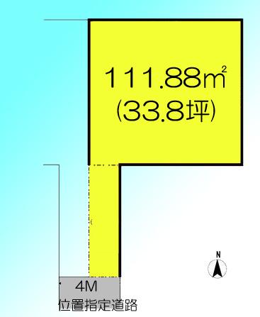 Compartment figure. Land price 8.7 million yen, Land area 111.88 sq m