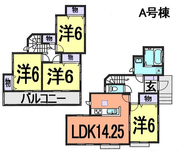 Floor plan. (A Building), Price 23.8 million yen, 4LDK, Land area 120.05 sq m , Building area 92.74 sq m
