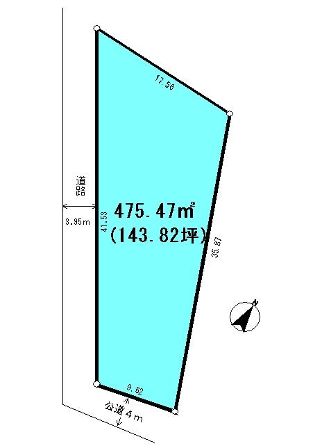 Compartment figure. Land price 16 million yen, Land area 475.47 sq m