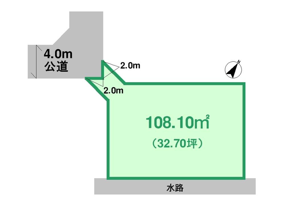 Compartment figure. Land price 8.9 million yen, Land area 108.1 sq m