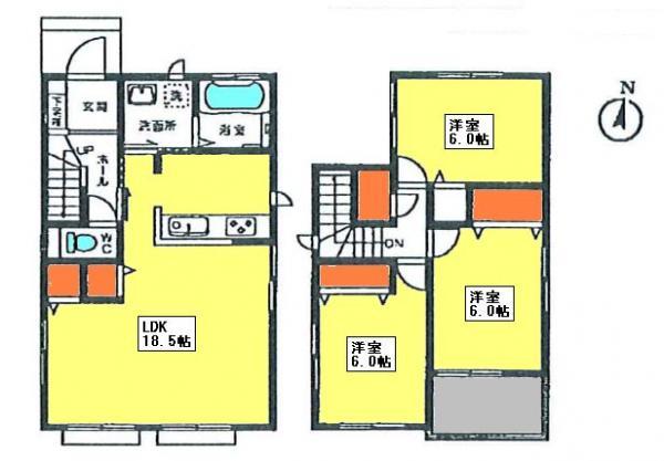 Floor plan. 21,800,000 yen, 3LDK, Land area 119.57 sq m , Building area 86.53 sq m