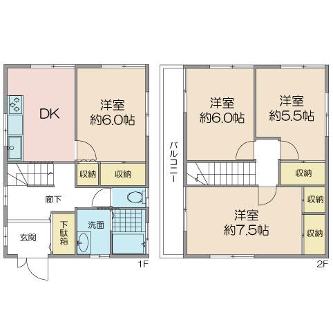 Floor plan. 10 million yen, 4DK, Land area 269.95 sq m , Building area 81.84 sq m current state priority