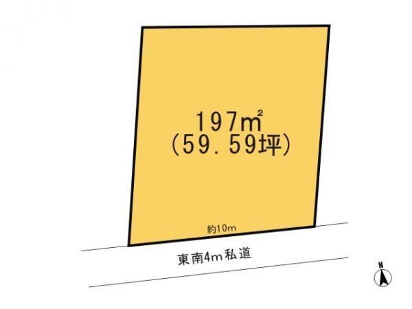 Compartment figure. Land price 16.5 million yen, If the land area 197 sq m drawings and the present situation is different will honor the current state
