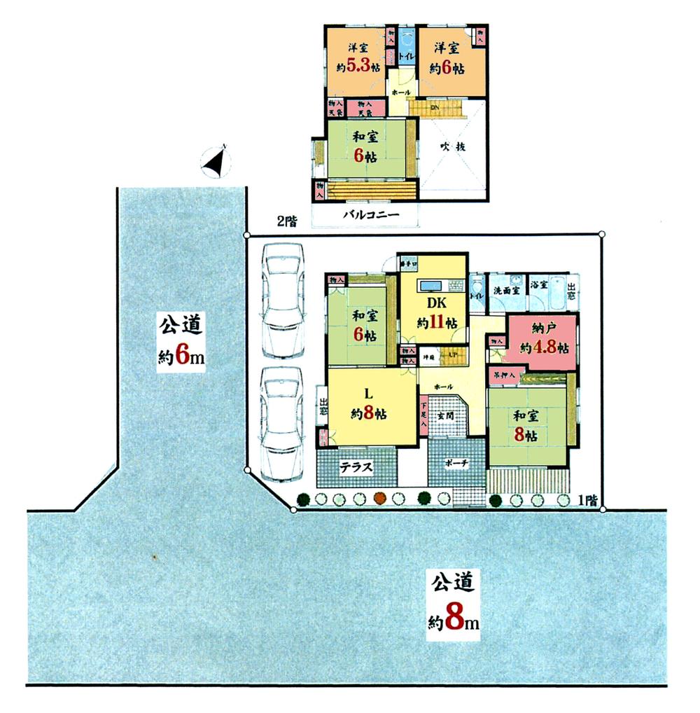 Floor plan. 17,900,000 yen, 5LDK + S (storeroom), Land area 194.24 sq m , Building area 146.57 sq m floor plan