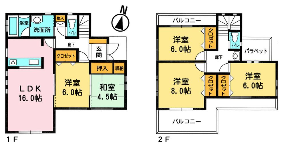 Floor plan. 22,800,000 yen, 5LDK, Land area 150.01 sq m , Building area 112.61 sq m floor plan