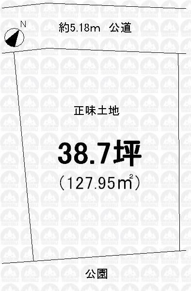 Compartment figure. Land price 14.8 million yen, Land area 127.95 sq m