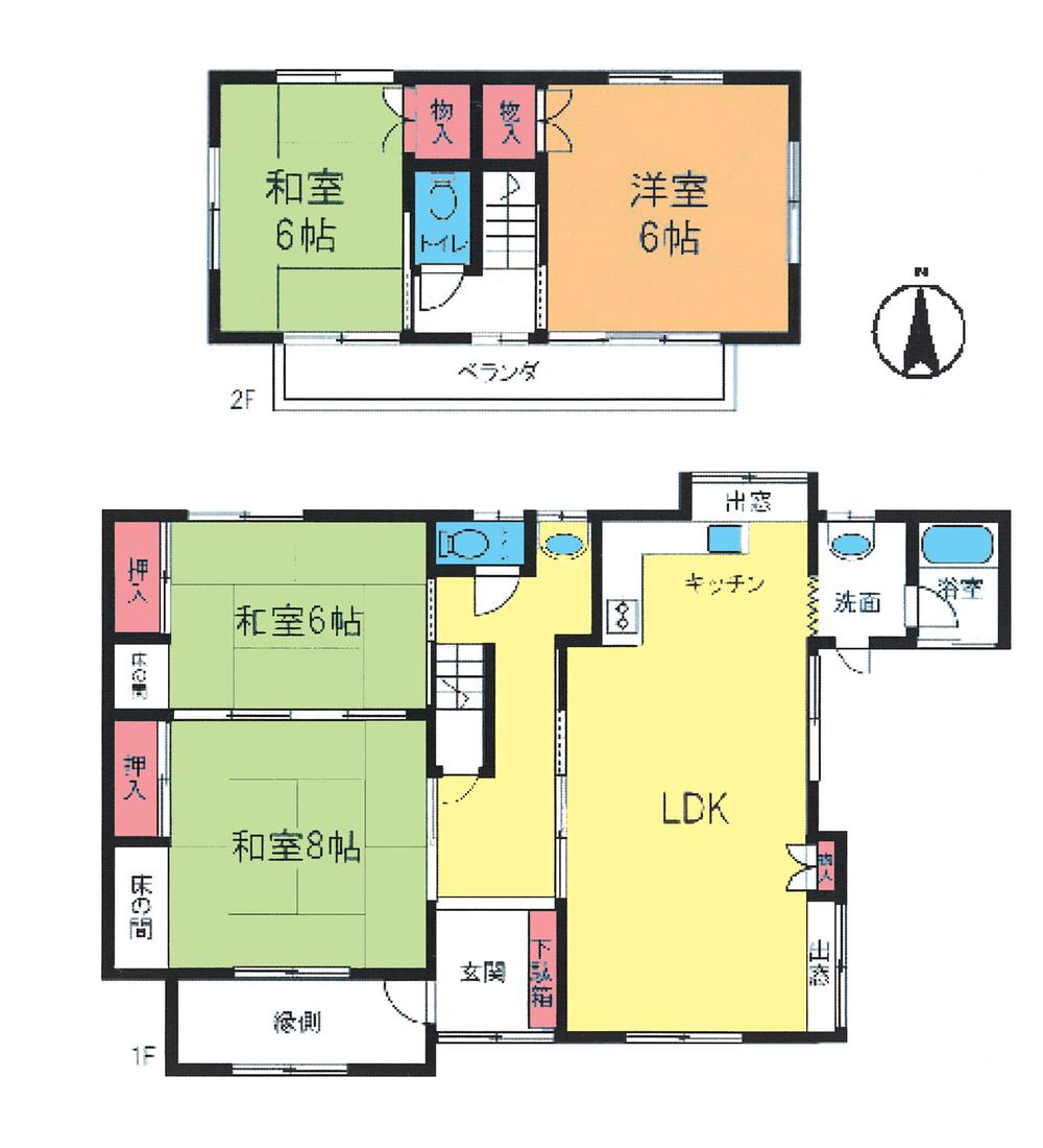 Floor plan. 18.9 million yen, 4LDK, Land area 198.58 sq m , Building area 108.47 sq m floor plan