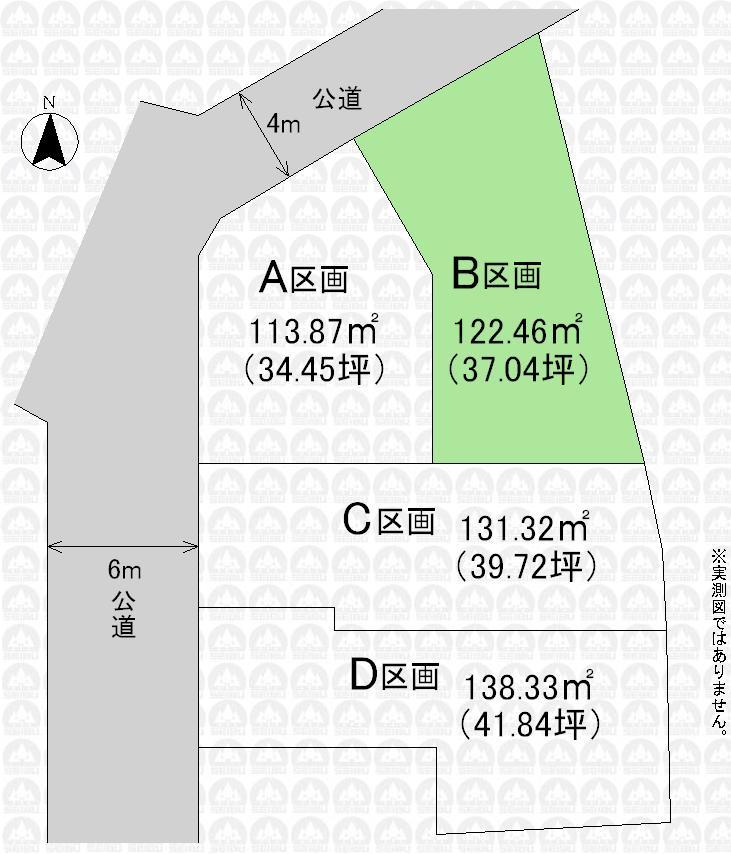Compartment figure. Land price 17.8 million yen, Land area 122.46 sq m compartment view