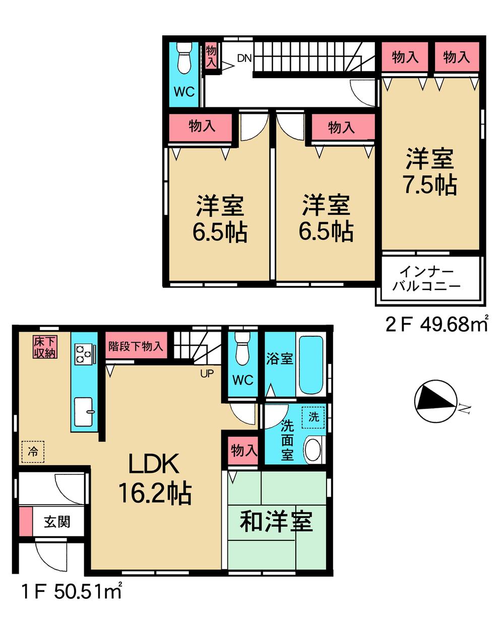 Floor plan. 30,800,000 yen, 4LDK, Land area 200.11 sq m , Building area 100.19 sq m