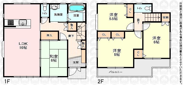 Floor plan. 29,800,000 yen, 4LDK, Land area 144.39 sq m , Building area 99.36 sq m