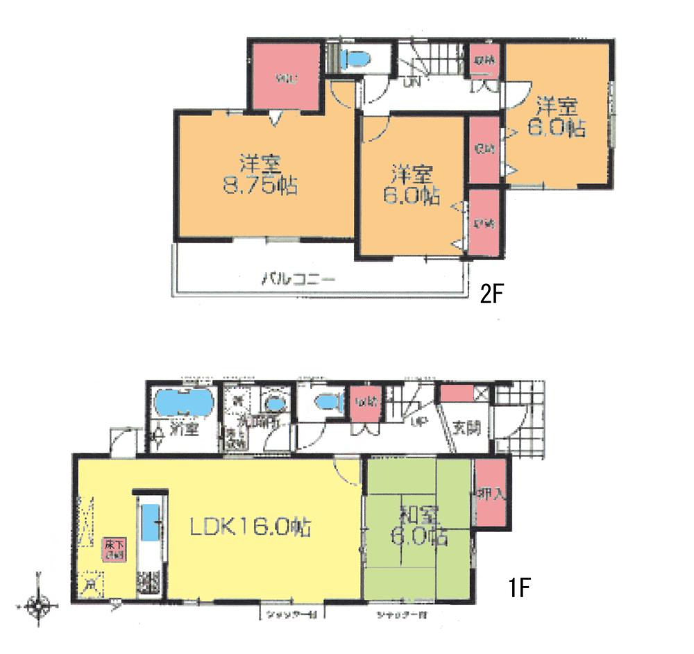 Floor plan. 27.3 million yen, 4LDK, Land area 200.09 sq m , Building area 103 sq m floor plan