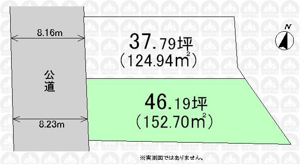 Compartment figure. Land price 37,300,000 yen, Land area 152.7 sq m compartment view