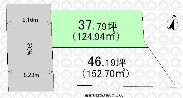 Compartment figure. Land price 30,300,000 yen, Land area 124.94 sq m compartment view