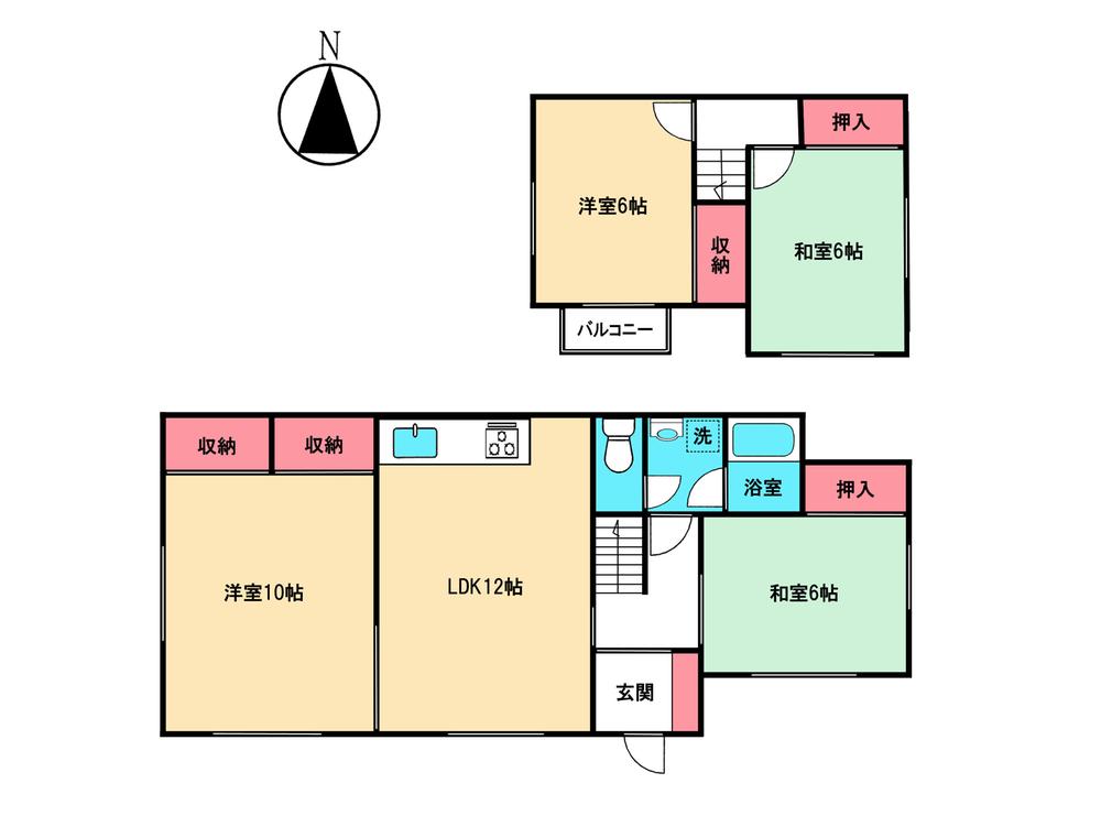 Floor plan. 29,800,000 yen, 4LDK, Land area 132.25 sq m , Building area 90.26 sq m