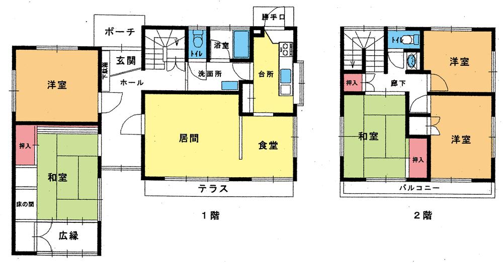 Floor plan. 25,800,000 yen, 5LDK, Land area 215.36 sq m , Building area 120.89 sq m floor plan
