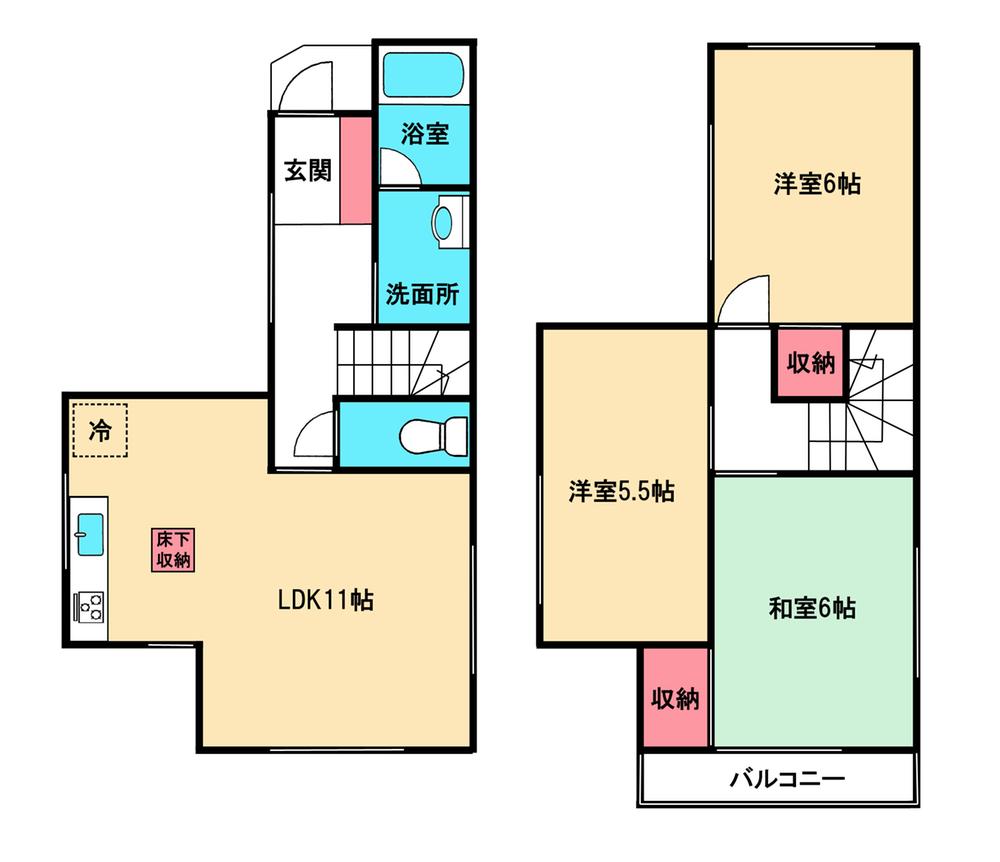 Floor plan. 13 million yen, 3LDK, Land area 69.54 sq m , Building area 64.16 sq m