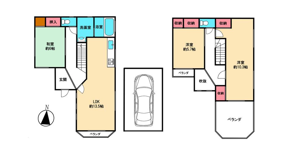 Floor plan. 22,800,000 yen, 3LDK, Land area 110.87 sq m , Building area 112.96 sq m