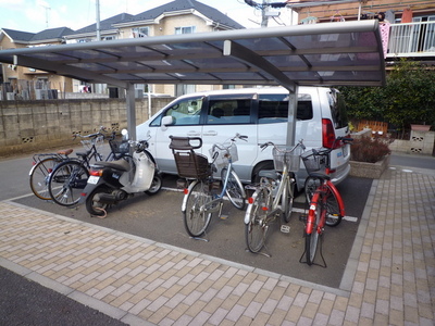 Entrance. Bicycle-parking space