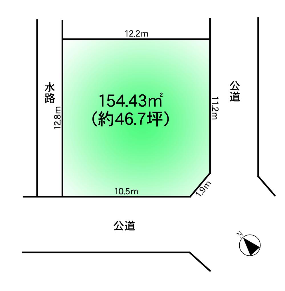 Compartment figure. Land price 18,800,000 yen, Land area 154.43 sq m