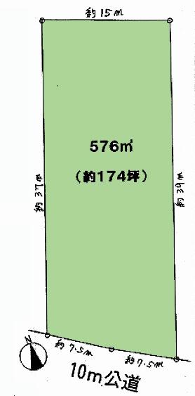 Compartment figure. Land price 54 million yen, Land area 576 sq m compartment view