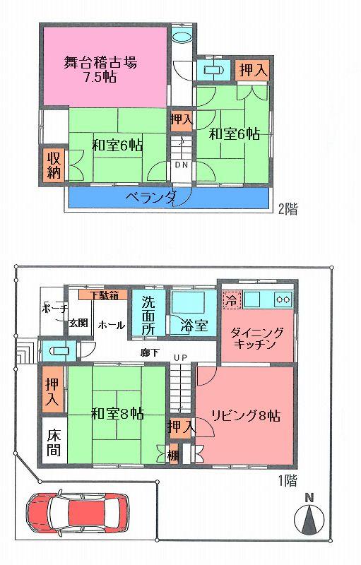 Floor plan. 13.8 million yen, 3LDK, Land area 118.61 sq m , Building area 97.5 sq m