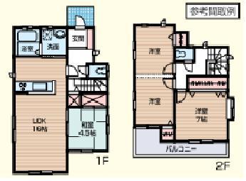 Building plan example (floor plan). Building plan example Building price 14,420,000 yen, Building area 92.54 sq m