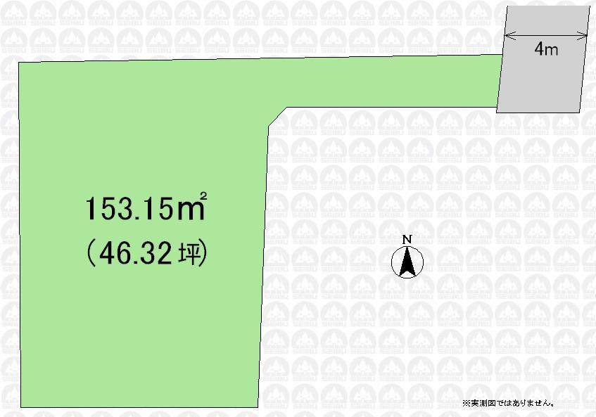 Compartment figure. Land price 7.5 million yen, Land area 153.15 sq m