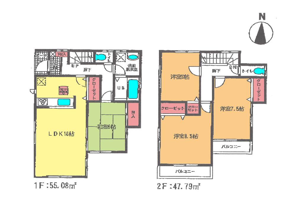 Floor plan. 20.8 million yen, 4LDK, Land area 126.83 sq m , Building area 102.87 sq m floor plan