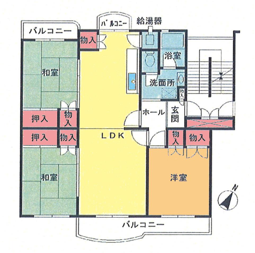 Floor plan. 3LDK, Price 6.8 million yen, Occupied area 84.73 sq m , Balcony area 12.65 sq m floor plan