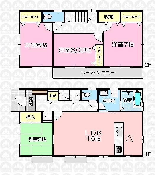 Floor plan. 24,800,000 yen, 4LDK, Land area 254.81 sq m , Building area 99.36 sq m