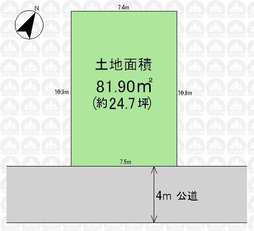 Compartment figure. Land price 13.8 million yen, Land area 81.9 sq m