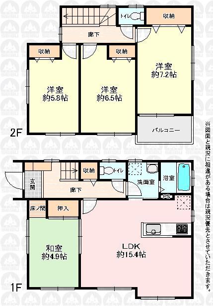 Floor plan. 28.5 million yen, 4LDK, Land area 130.44 sq m , Building area 100.5 sq m floor plan