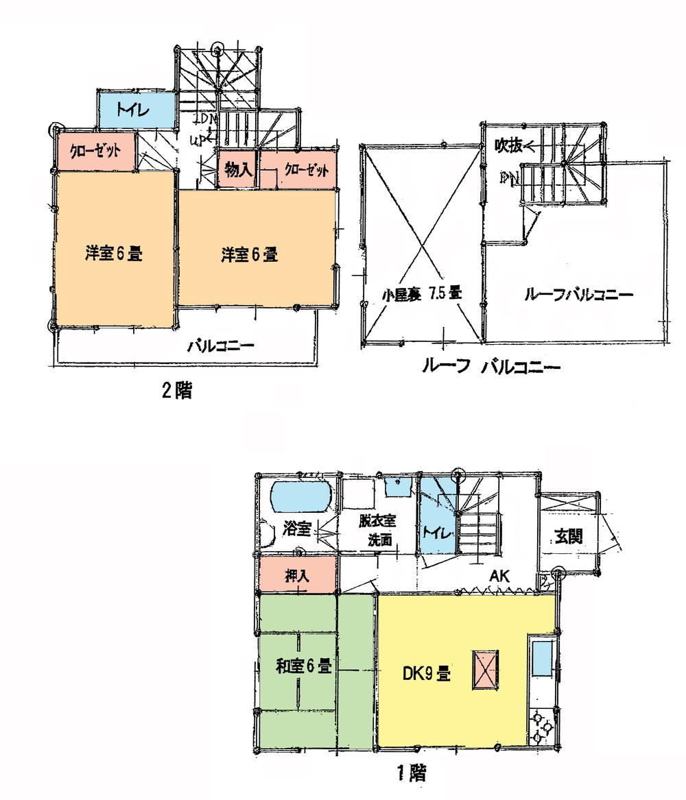 Floor plan. 24,800,000 yen, 3DK, Land area 103.42 sq m , Building area 82.17 sq m floor plan