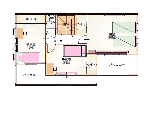 Building plan example (floor plan). 2-floor plan view