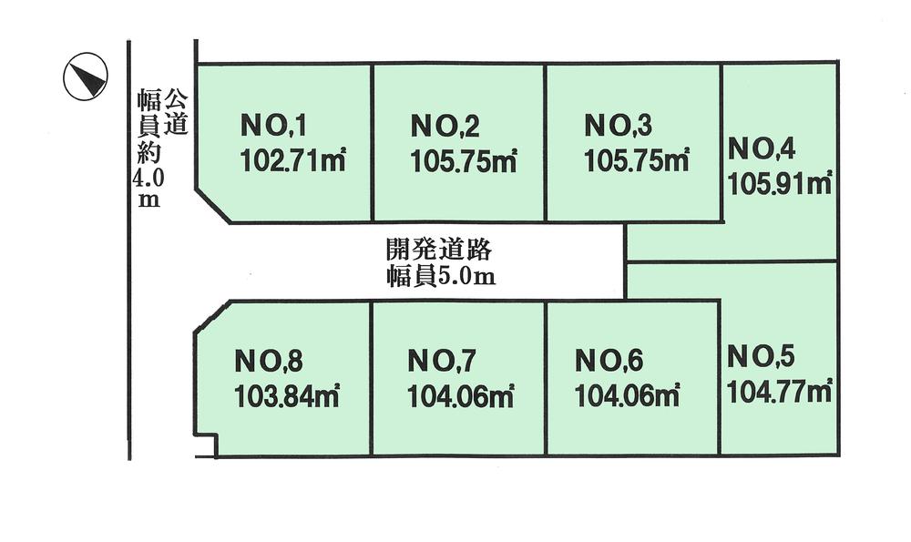 Compartment figure. Land price 17.8 million yen, Land area 102.04 sq m