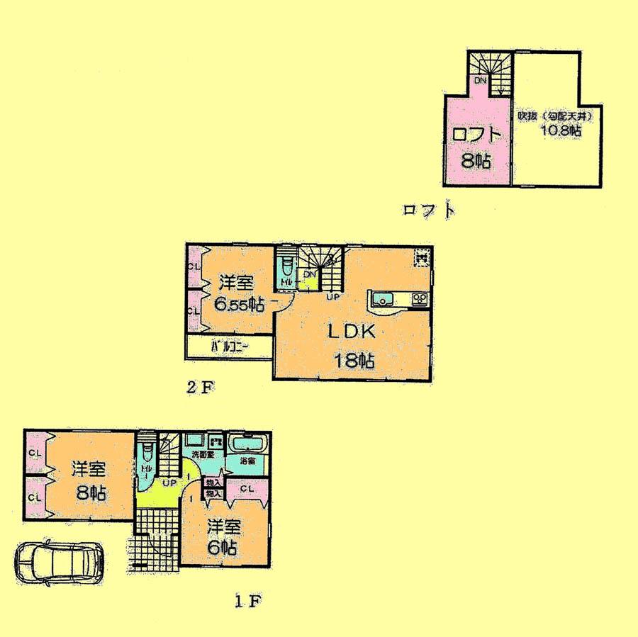 Floor plan. 23.8 million yen, 3LDK + S (storeroom), Land area 78 sq m , Building area 89.55 sq m located view in addition to this, It will be provided by the hope of design books, such as layout. 