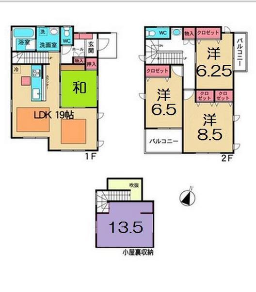 Floor plan. 43.2 million yen, 4LDK, Land area 105.04 sq m , Building area 107.23 sq m