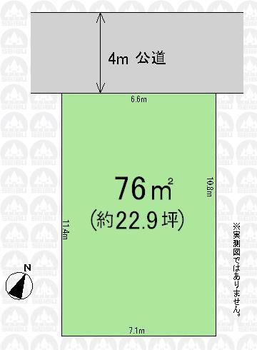 Compartment figure. Land price 8.8 million yen, Land area 76 sq m