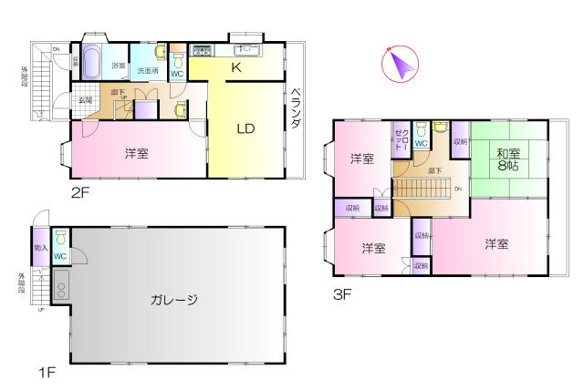 Floor plan. 23.8 million yen, 5LDK, Land area 138.27 sq m , Building area 220.32 sq m