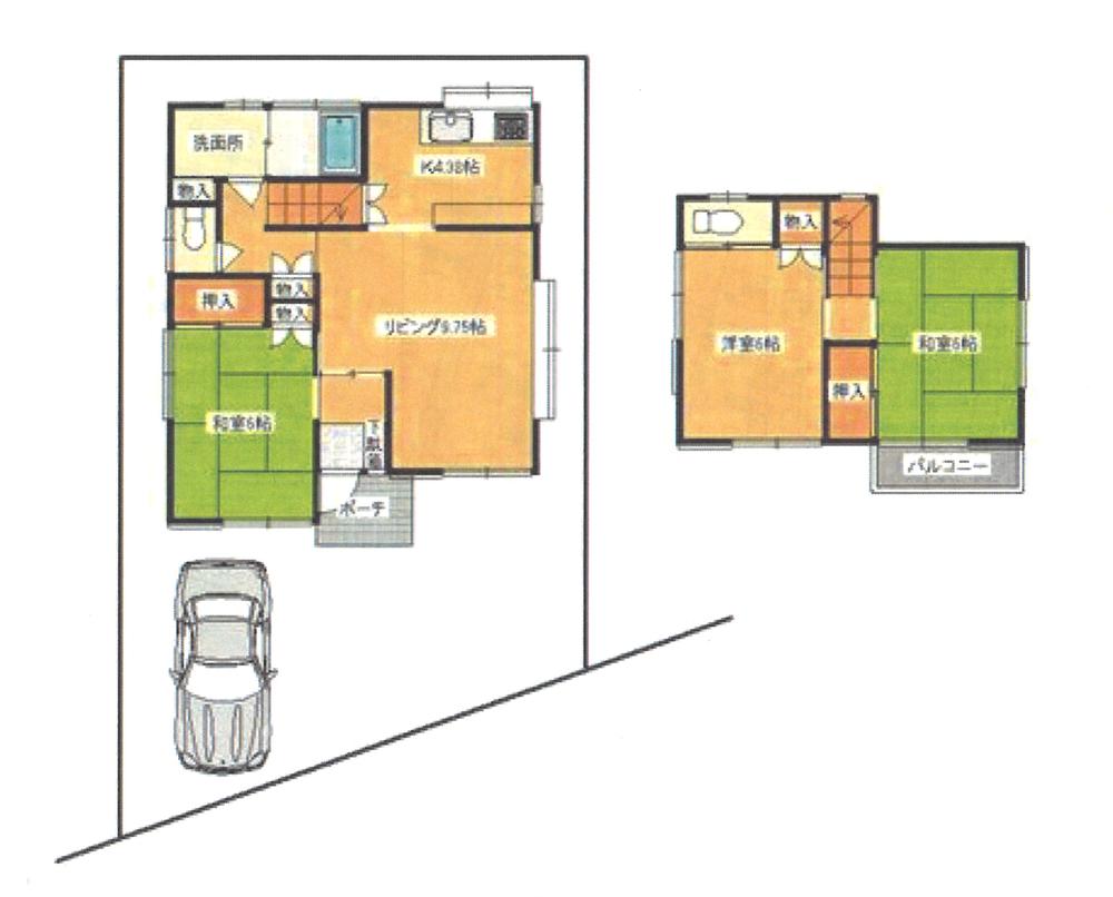 Floor plan. 17 million yen, 3LDK, Land area 100.39 sq m , Building area 75.55 sq m floor plan