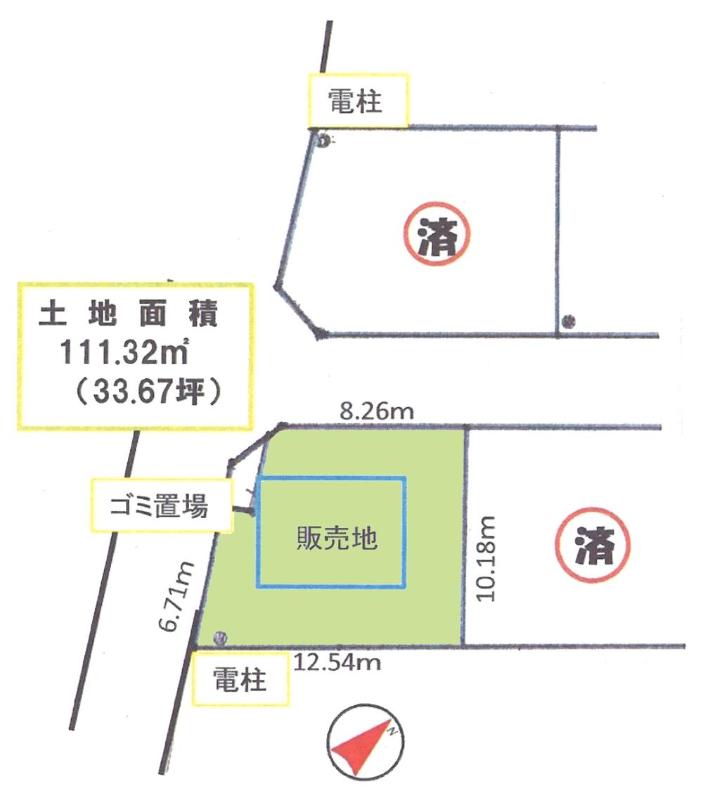 Compartment figure. Land price 19,800,000 yen, Land area 111.32 sq m compartment view