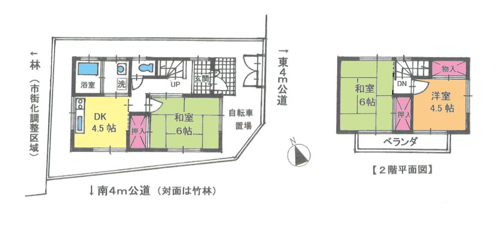 Floor plan. 7.8 million yen, 3DK, Land area 65.56 sq m , Building area 55.26 sq m floor plan