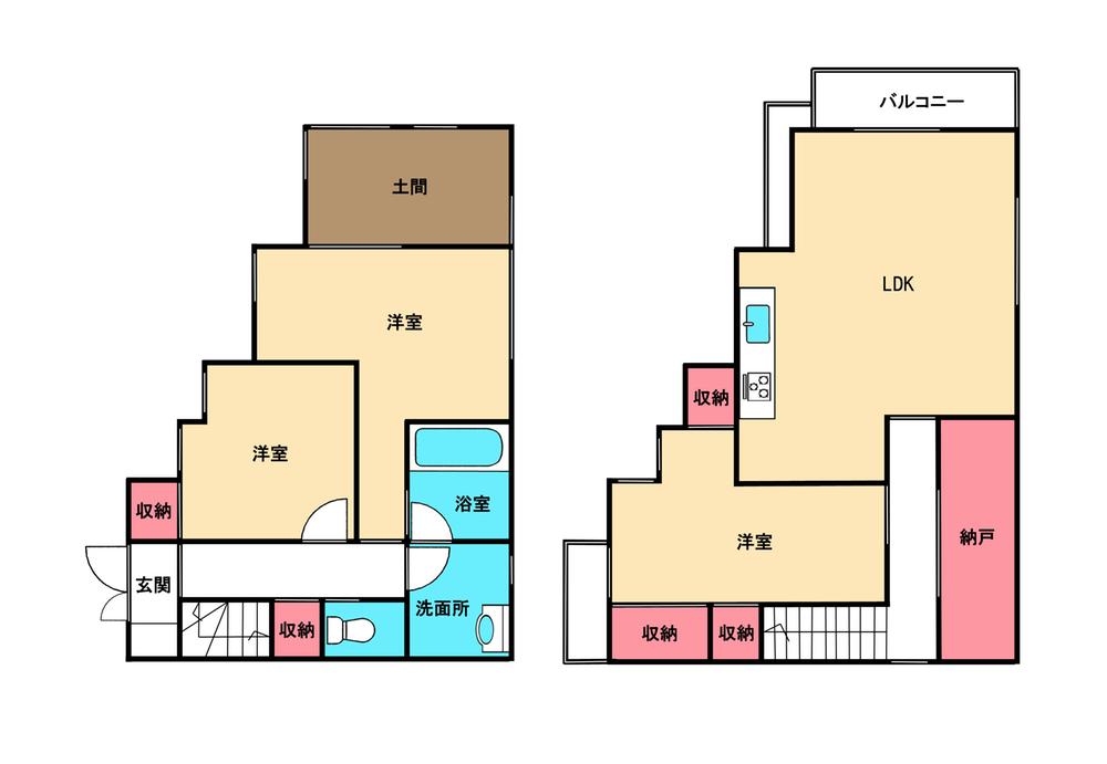 Floor plan. 14.8 million yen, 3LDK, Land area 74.23 sq m , Building area 80.87 sq m