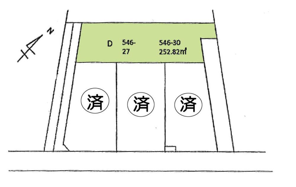 Compartment figure. Land price 12.8 million yen, Land area 252.82 sq m