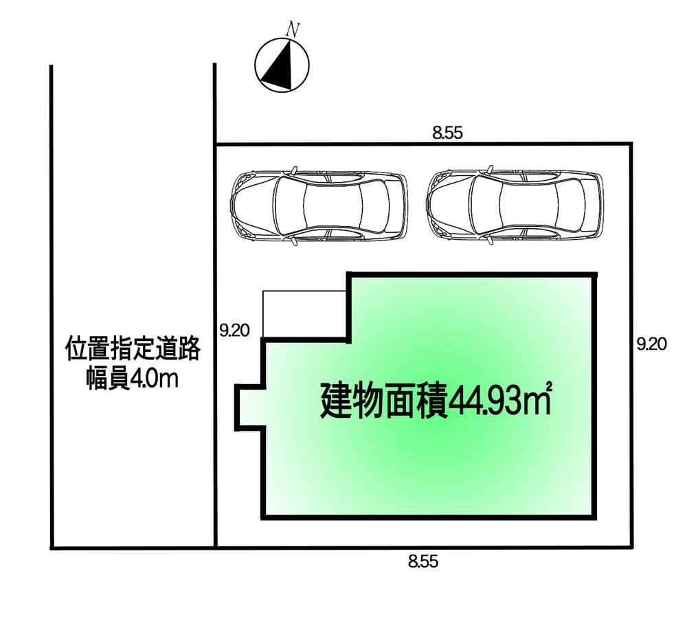 Compartment figure. 5.8 million yen, 3K, Land area 78.55 sq m , Building area 44.93 sq m