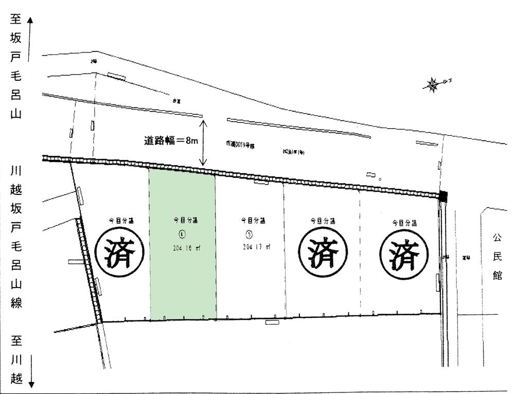 Compartment figure. Land price 14.5 million yen, Land area 204.16 sq m