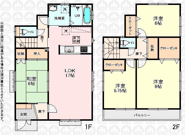 Floor plan. 36,800,000 yen, 4LDK, Land area 213.55 sq m , Building area 105.99 sq m