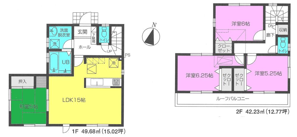 Floor plan. 23.8 million yen, 4LDK, Land area 99.89 sq m , Building area 91.91 sq m