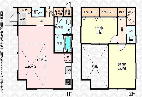 Floor plan. 23.8 million yen, 2LDK, Land area 95.23 sq m , Building area 76.17 sq m